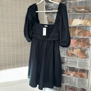 NWT Abercrombie Emerson Mini Dress Large Tall Black